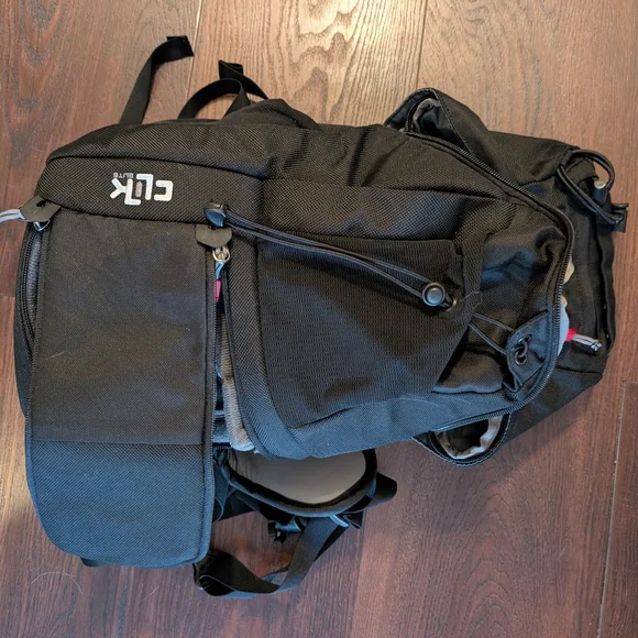 Black Backpack with Padded Straps and Durable Fabric